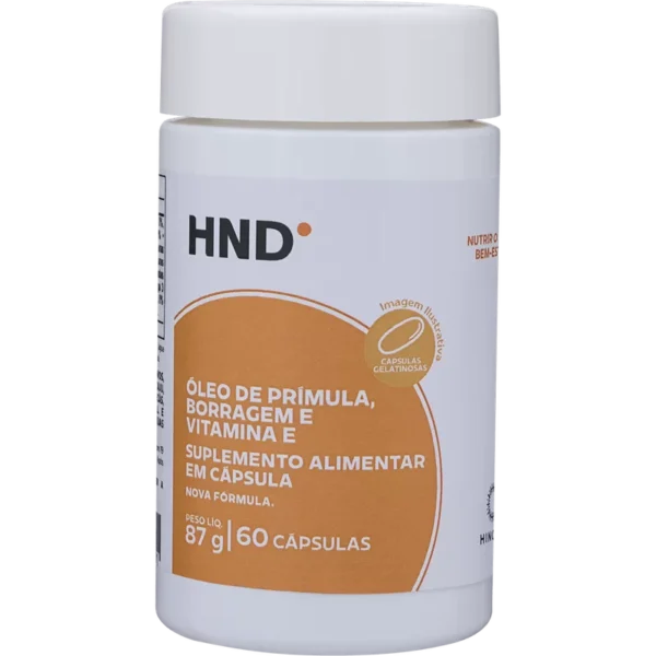 Óleo de Prímula, Borragem & Vitamina E 60 Cápsulas HND